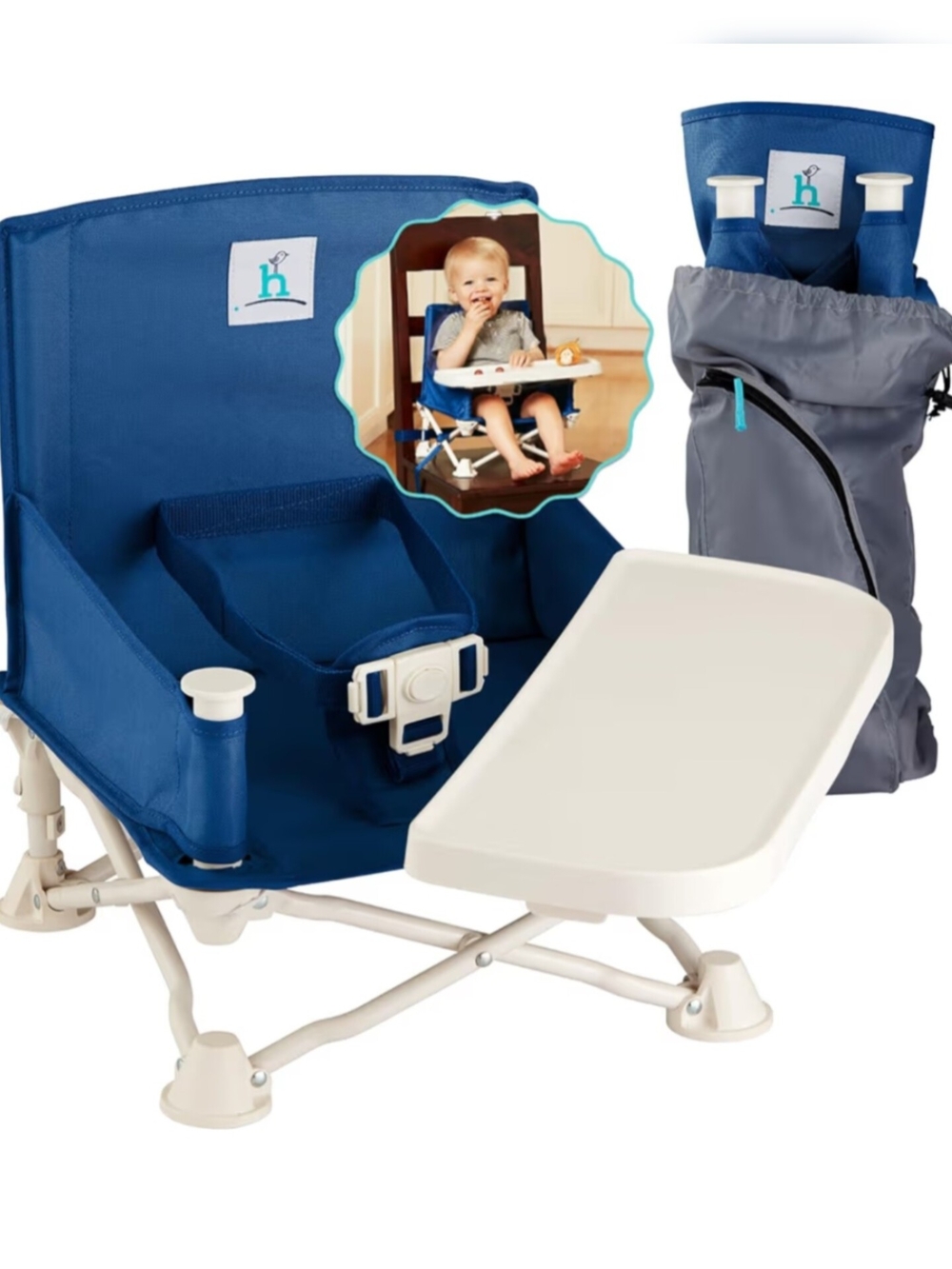 Hiccapop OmniBoost Travel Booster Seat with Tray for Baby